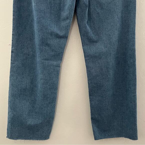 Levi's Ribcage Distressed Straight Ankle Jeans Super High Rise Denim Size 26 NWT - Picture 13 of 14